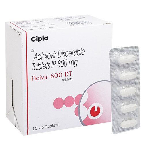 Acivir 800mg DT (Dispersible Aceclovir) 120 Tablet