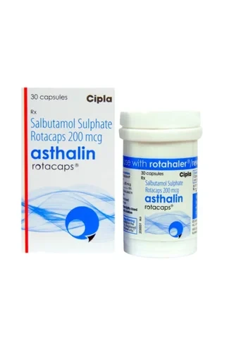Asthalin Rotacaps 200 mcg (Salbutamol) 120 Rotacaps