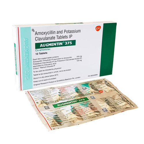 AUGMENTIN TABLET (AMOXYCILLIN/POTTASIUM CLAVUNATE)) 625 mg