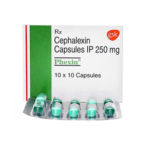 Cephalexin 250MG (Phexin) 100 Capsules