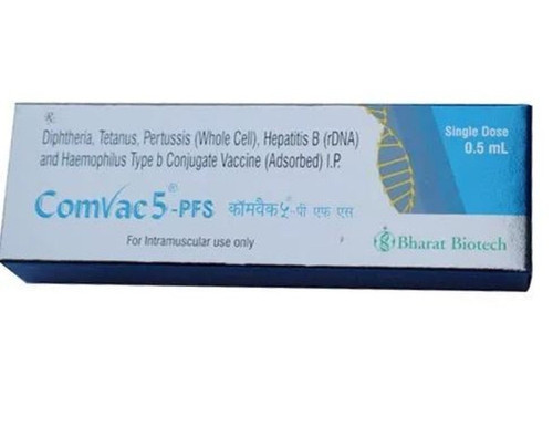 Comvac 5 Vaccine (Diphtheria Toxoid &Tetanus Toxoid & Pertussis Toxoid & Hepatit 2 Injection