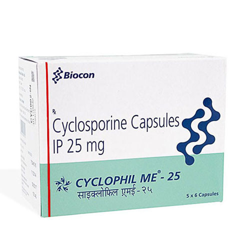 Cyclophil Me 25 Capsule (Cyclosporine) 60 Capsules