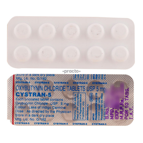 Cystran 5mg Tablet (Oxybutynin 5mg) 60 Tablet