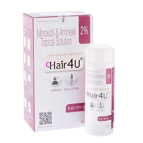 HAIR 4U SPRAY/SOLUTION (MINOXIDIL/AMINEXIL) 6 Bottle