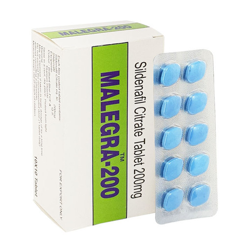 Malegra 200mg (Sildenafil Citrate) 120 Tablet
