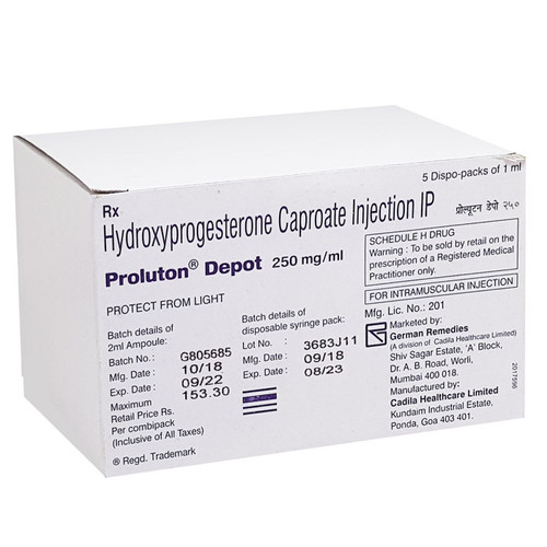 Proluton Depot (Hydroxyprogesterone Caproate) 250 mg