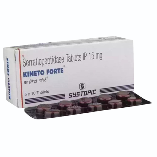 Serratiopeptidase 15 Mg (KINETO FORTE) 100 Tablet