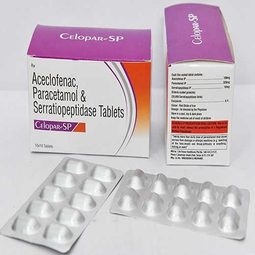 Serratiopeptidase Tablet (Aceclofenac, Paracetamol & Serratiopeptidase) 200 Tablet