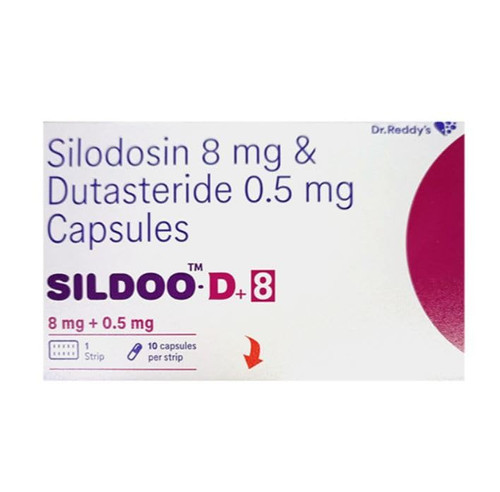 Sildoo D8 8mg/0.5mg Capsule (Silodosin /Dutasteride) 60 Capsules