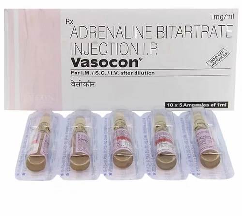 VASOCON INJECTION (ADRENALINE (EPINEPHRINE)) 20 Ampoules