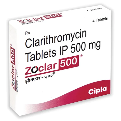 Zoclar 500mg Tablet (Clarithromycin) 60 Tablet